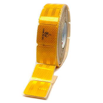 Светоотражающая алмазная лента 3M Scotchlight 997-10S для мягких бортов (тип В, ЖЕЛТАЯ, 50 мм х 50 м)